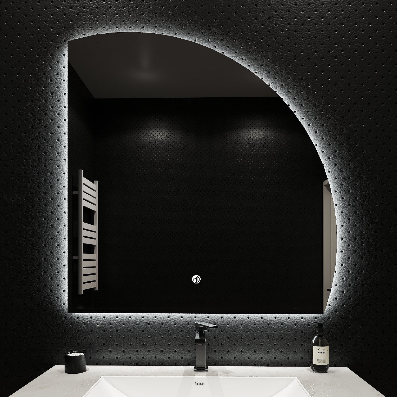Semi Circle LED Mirror 36
