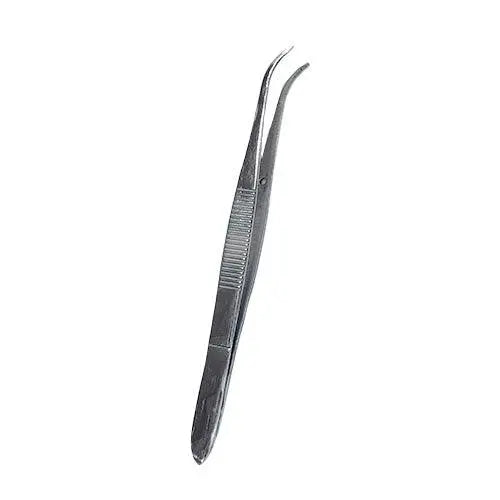 Curved Tip Tweezers, Bent Forceps, 4.5