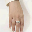 Customized Alphabet Couple Ring Customized Sterling Silver Couple Style