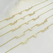 Customized DIY Diamond Inlaid Multi Name Necklace Stainless Steel Chain Heart Charming Choker Customized Necklace Jewelry