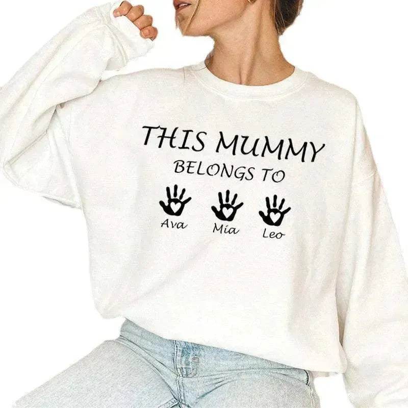 Customized Letter Name Round Neck Hoodie From Europe And America