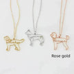 Customized Pet Shape Name Pendant Stainless Steel Necklaces For Women Personalized Cat Necklace Animal Memorial For Pet Lover