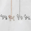 Customized Pet Shape Name Pendant Stainless Steel Necklaces For Women Personalized Cat Necklace Animal Memorial For Pet Lover
