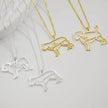 Customized Pet Shape Name Pendant Stainless Steel Necklaces For Women Personalized Cat Necklace Animal Memorial For Pet Lover