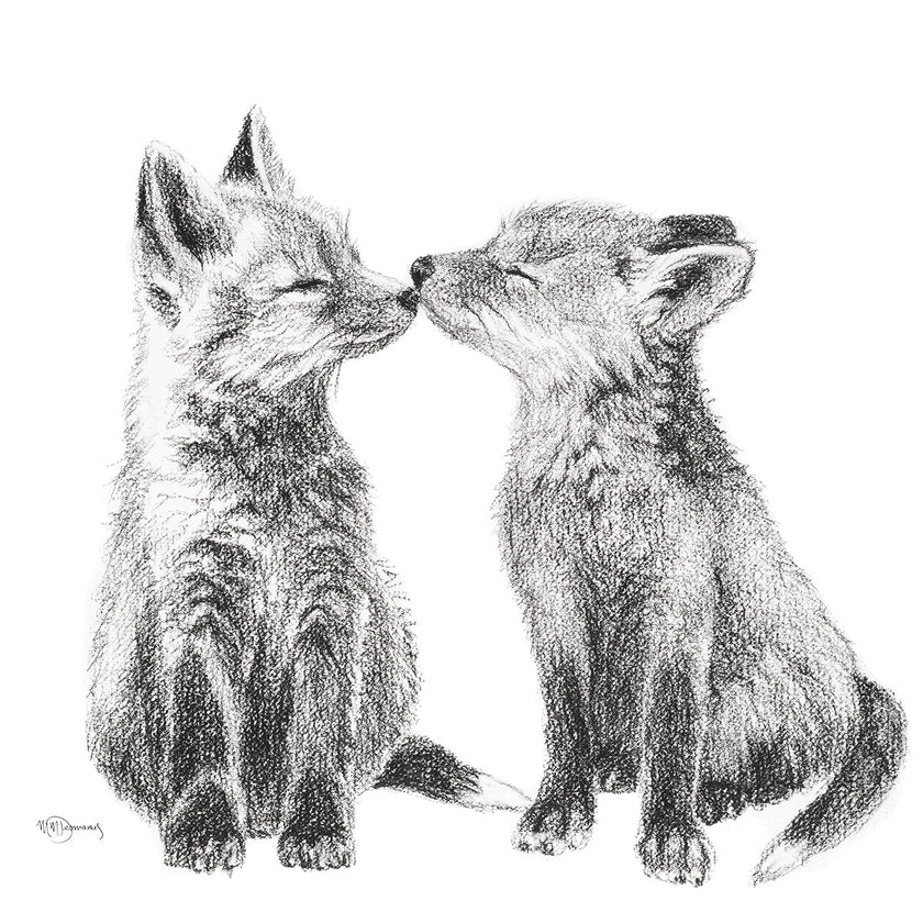 Cute Baby Foxes Greeting Card