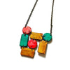 Geometric Statement Jewelry Set, Necklace & Earrings, Handmade Polymer Clay