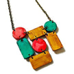 Geometric Statement Jewelry Set, Necklace & Earrings, Handmade Polymer Clay