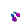 Cute Clay Stud Earrings Painted in Two Colors