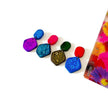 Cute Clay Stud Earrings Painted in Two Colors