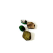 Cute Clay Stud Earrings Painted in Two Colors