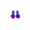 Cute Clay Stud Earrings Painted in Two Colors