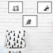 Cute Sitting Panda - black and white animal prints