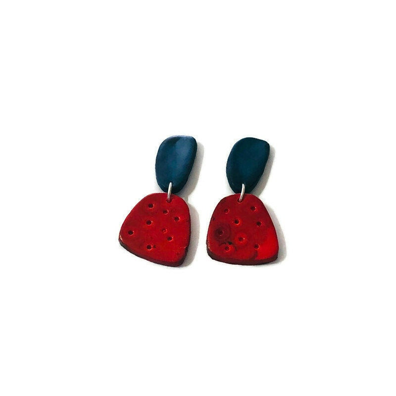 Handmade Summer Statement Earrings, Post or Clip On – 