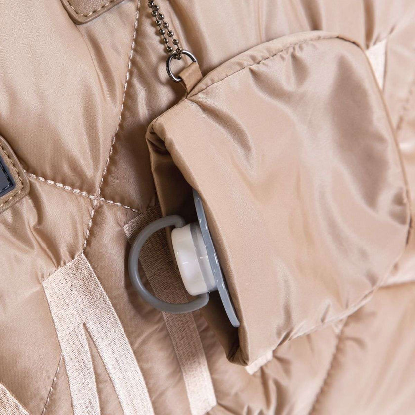 Cloud Comfort Puffer Mommy Bag - Beige