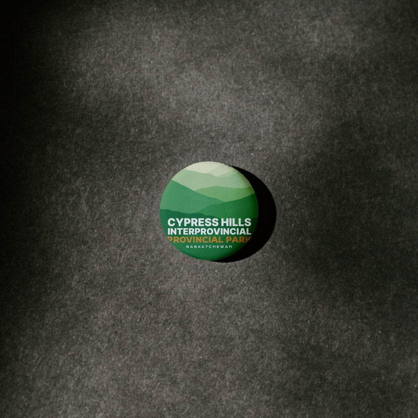Cypress Hills Provincial Park of Saskatchewan Pinback Button, Canada Parks