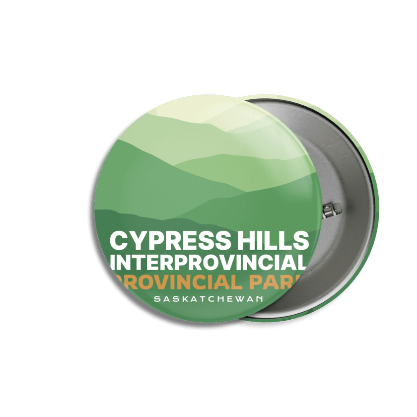 Cypress Hills Provincial Park of Saskatchewan Pinback Button, Canada Parks