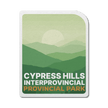 Cypress Hills Saskatchewan Provincial Park Waterproof Vinyl Sticker, Canada Parks