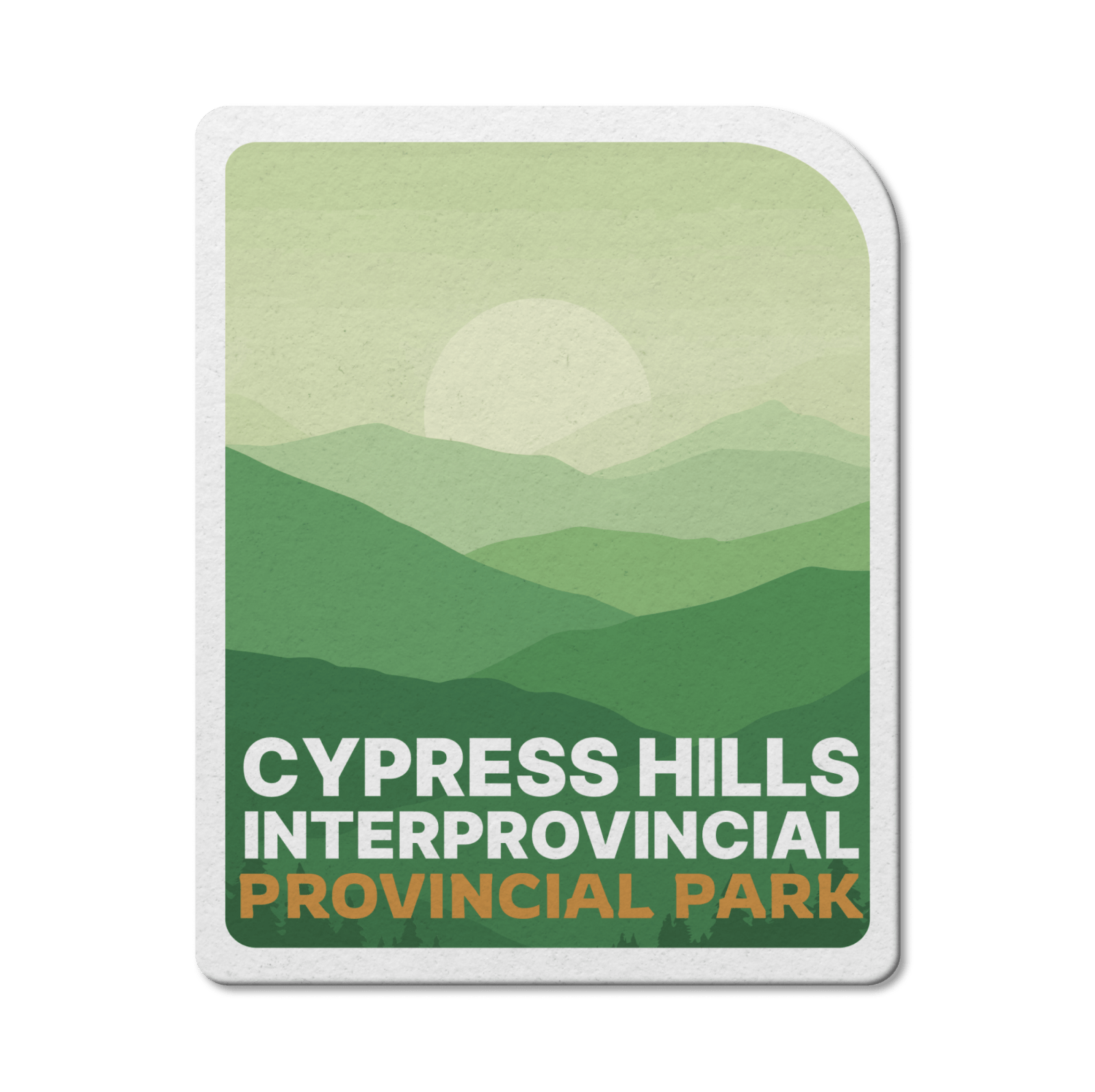 Cypress Hills Saskatchewan Provincial Park Waterproof Vinyl Sticker, Canada Parks