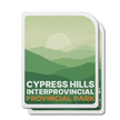 Cypress Hills Saskatchewan Provincial Park Waterproof Vinyl Sticker, Canada Parks