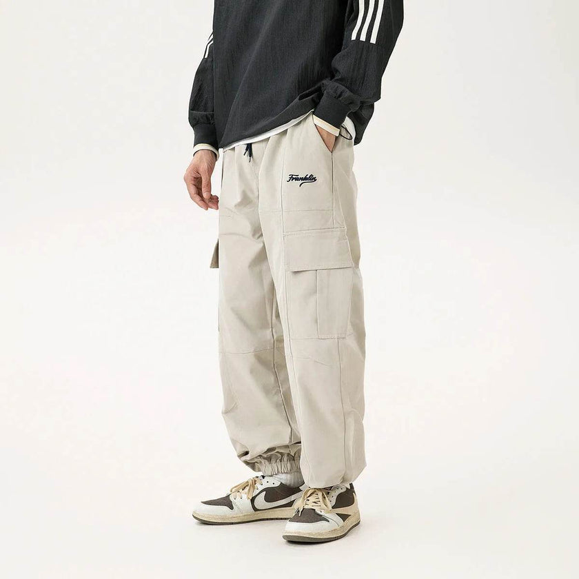 Autumn Outdoor Retro Pocket Overalls Men's Loose Straight Casual Cargo Pant