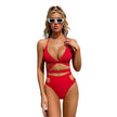 European And American Split Swimsuit Lace Up Cross Bikini