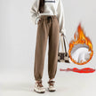 Fleece-lined Casual Harem Drawstring sweat Pants For Women