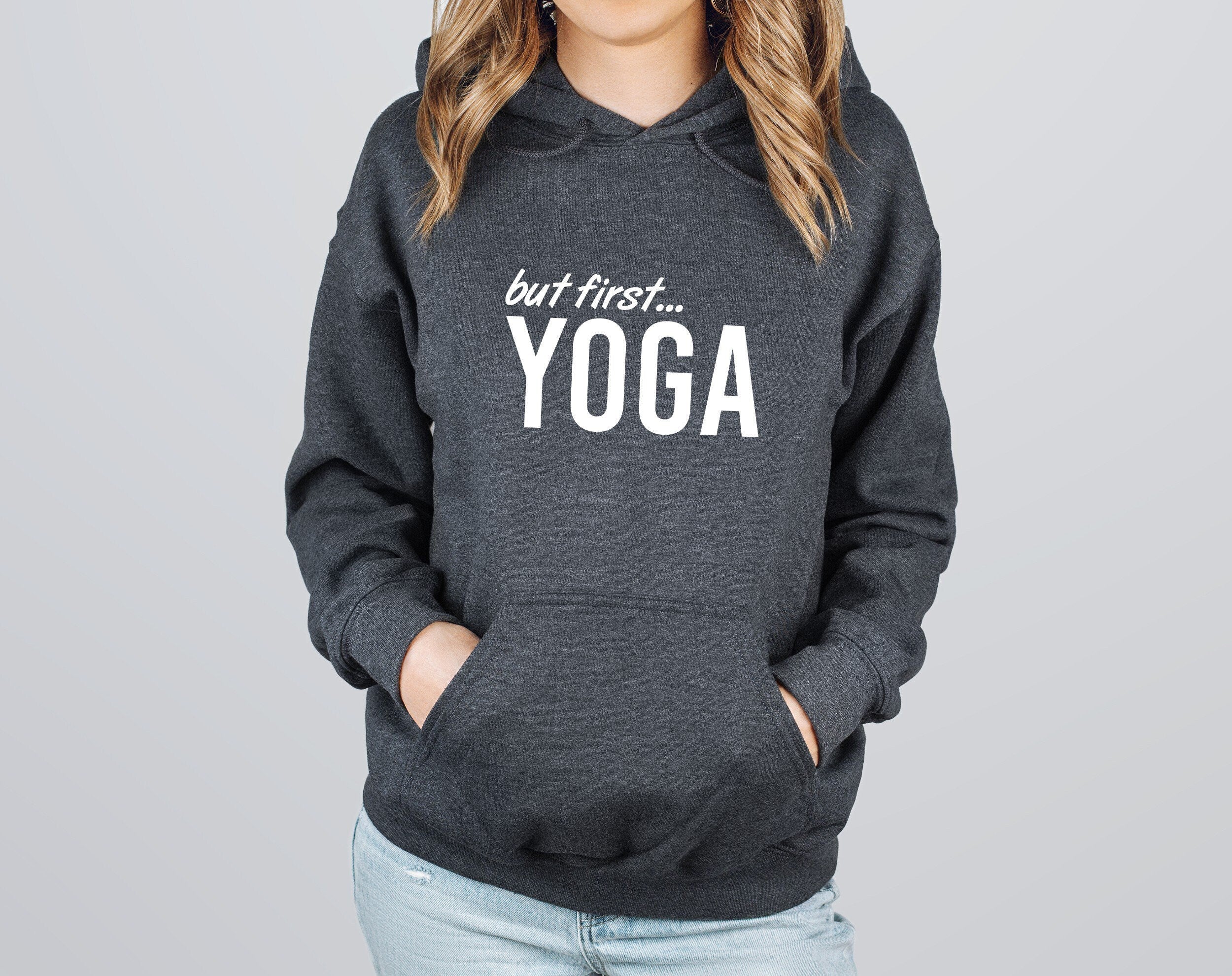 But First Yoga Pullover Hoodie