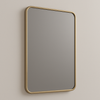 Rounded-Corner Rectangular Bathroom Vanity Mirror — Slim Metal Frame (Matte Black, Brushed Nickel, Brushed Gold)