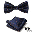 Men's Jacquard Bow Tie Set – Bow Tie, Pocket Square & Cufflinks | 36 Colors | Canada & USA
