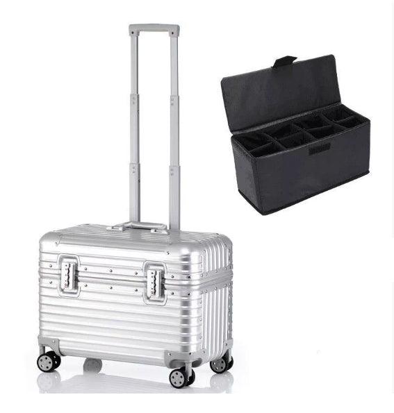 Aluminum Carry-On Suitcase Hard Shell TSA Lock Cabin Luggage with Spinner Wheels
