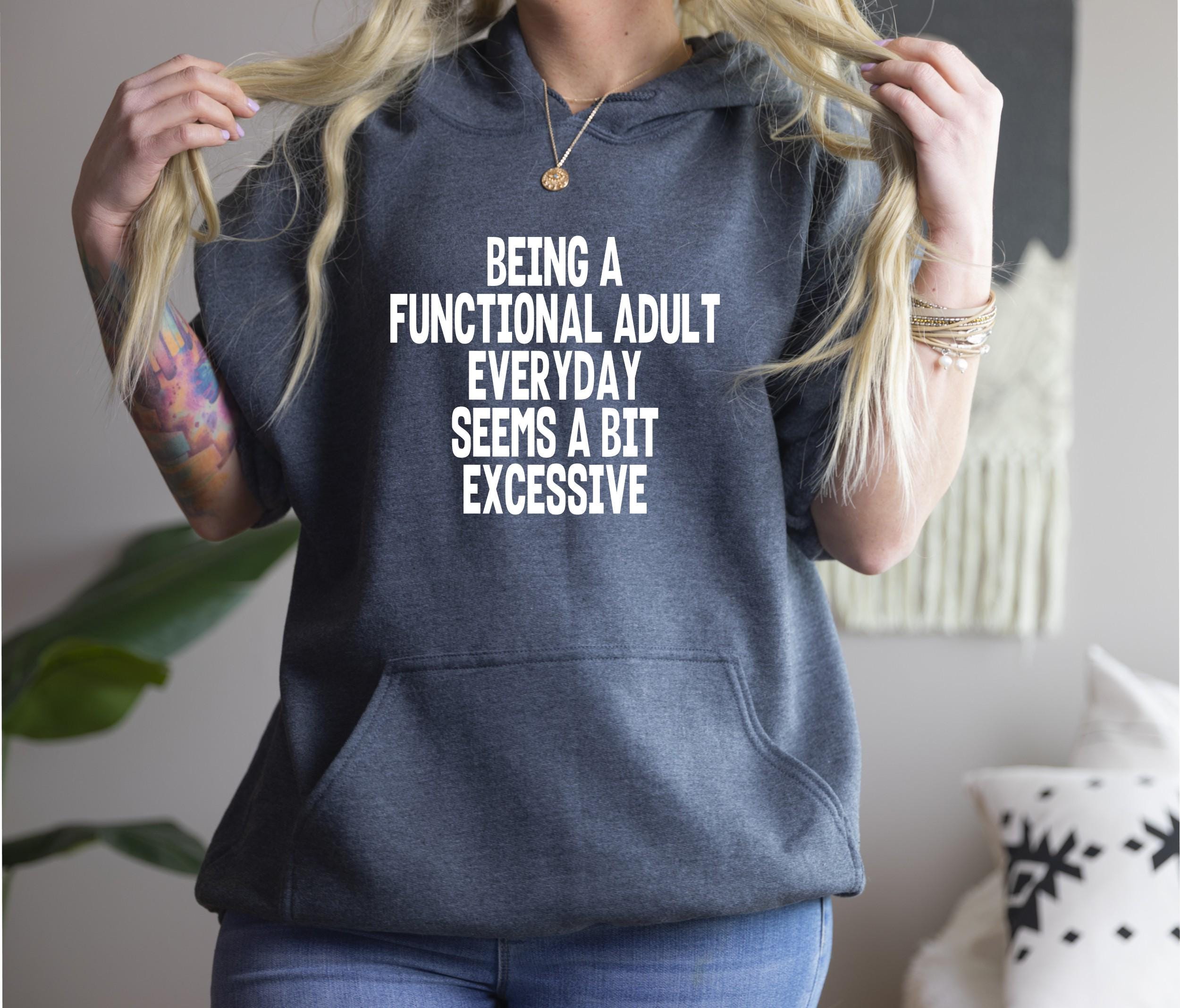 Being a Functional Adult Everyday is a Bit Excessive Pullover Hoodie