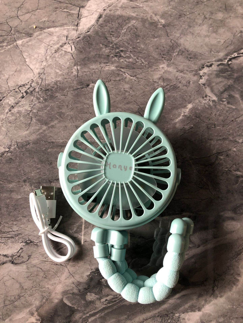 USB Powered summer heat Handheld fan with stand and Night light