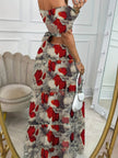 Off Shoulder Summer Maxi Dress Hollow out Cute Flowy dress