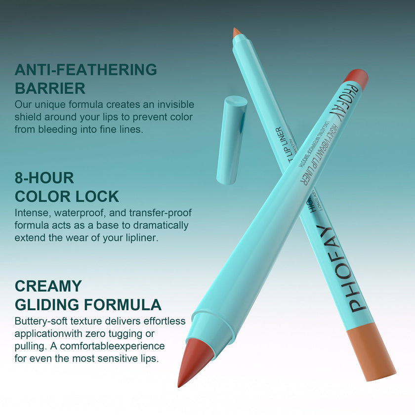 Lip Liner Set with Precision Tip – Long-Lasting, Waterproof & Smudge-Proof (1PC, 2PC & 3PC Sets)