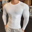 Muscle Fitted Elastic Long sleeve Running Workout Gym T-shirt for men