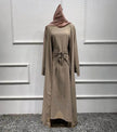 Arab3 piece set ArabDubai Abaya dress with Turban Embellished Abaya