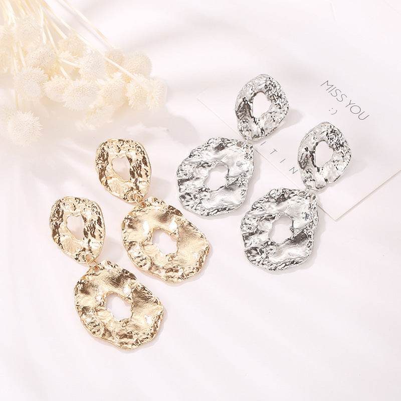 Jewelry Baroque Alloy Geometric Irregular Earrings