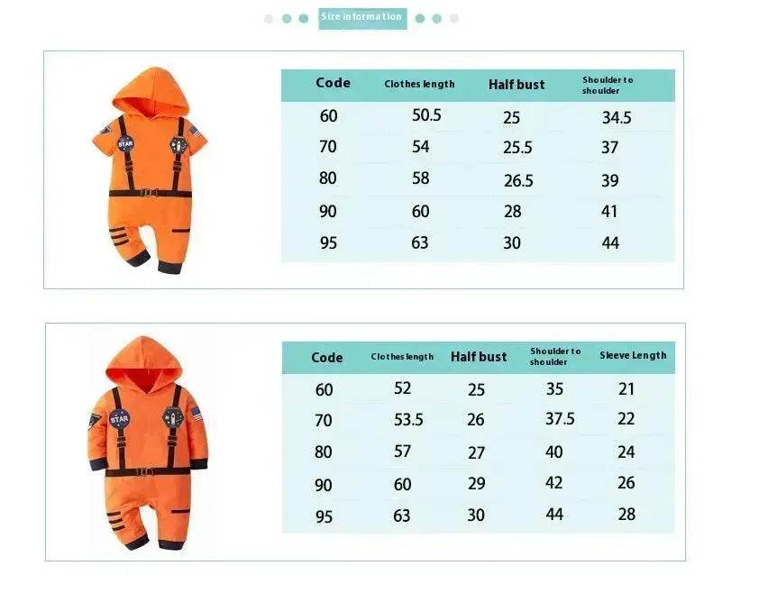 Space Suit Summer  Long-sleeved Jumpsuit Holiday Pullover Clothes Baby boy Astronaut costume