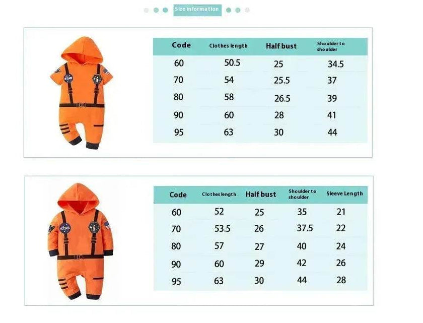 Space Suit Summer  Long-sleeved Jumpsuit Holiday Pullover Clothes Baby boy Astronaut costume
