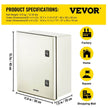 NEMA Steel Enclosure, 16 X 12 X 8 NEMA 4X Fiberglass Electrical Box, IP66 Waterproof & Dustproof, Outdoor Indoor Electrical Junction Box, With Mounting Plate