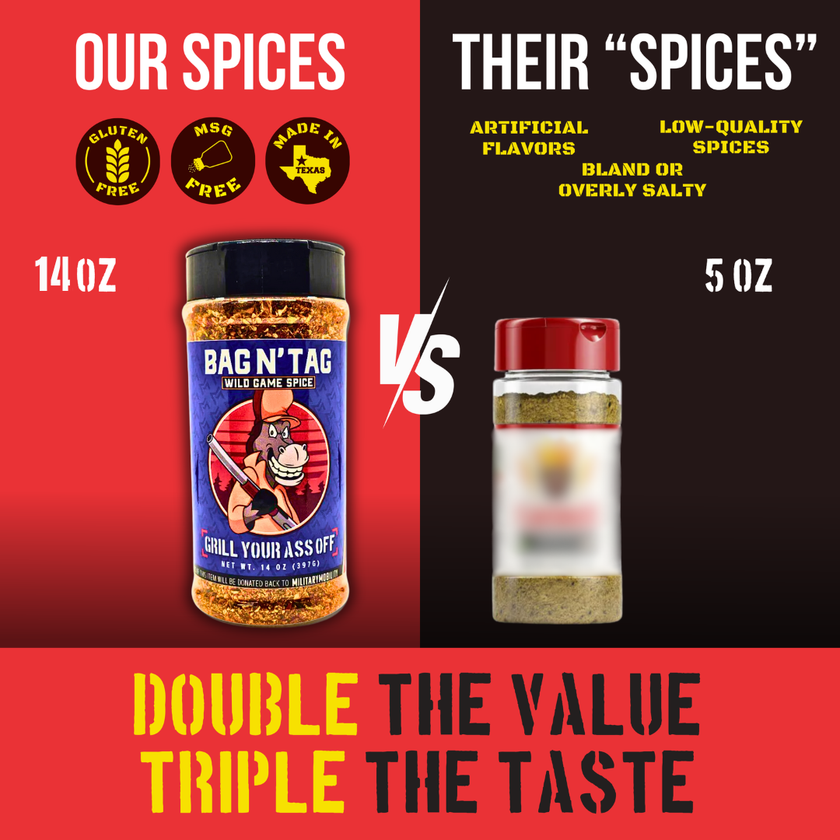 Grill Your Ass Off - Bag N' Tag Wild Game Seasoning