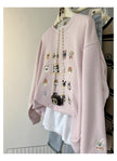 Women's 3D Kitten Embroidery Pullover Sweater Coat – Loose Fit Canada USA