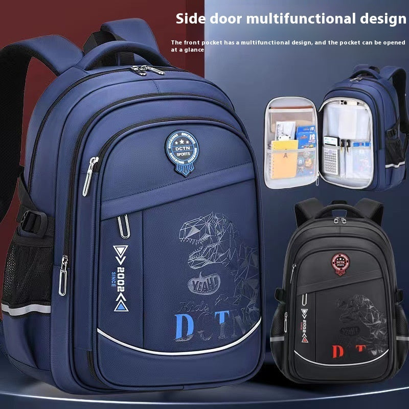 Kids Multi-compartment Ergonomic School Backpack – Large Capacity Burden-Reducing Schoolbag (Grades 1–9)