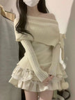 One-Shoulder Long Sleeve Knit Top for Women – Stylish White Knitwear Canada USA