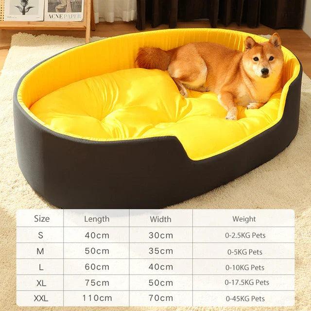 Oval Bolster Dog & Cat Bed – All-Season Sponge Pet Nest | S to XXL