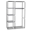 64 Portable Closet Storage Organizer Wardrobe Clothes Rack With Shelves Gray