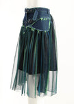 Denim Midi Skirt A Line Mid Length Street Style