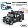 Cartoon Piggy Bank with Smart Face Unlock – Hummer Police Car Coin Bank | Canada & USA