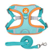 Reflective Soft Mesh Dog & Cat Harness with Leash Set – Blue, Green, Orange, Purple, Red, Grey | S–XL