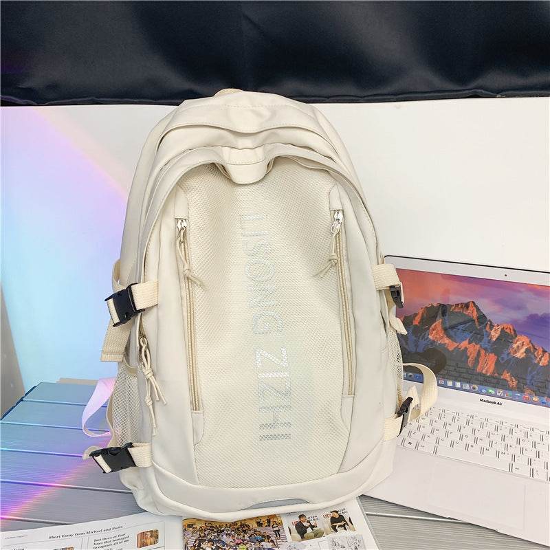 Simple Large Capacity Waterproof High School Backpack for Teens